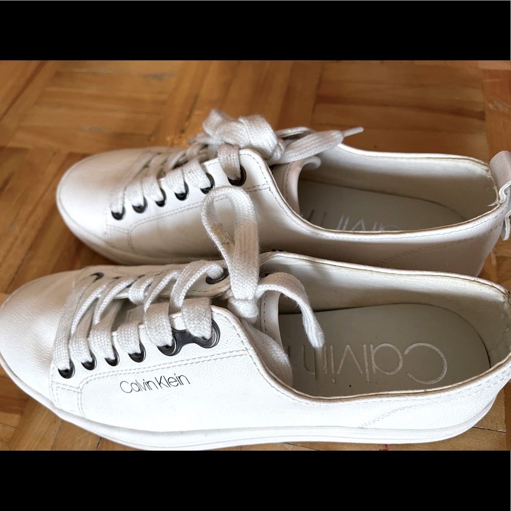 Calvin Klein white runners size 7
